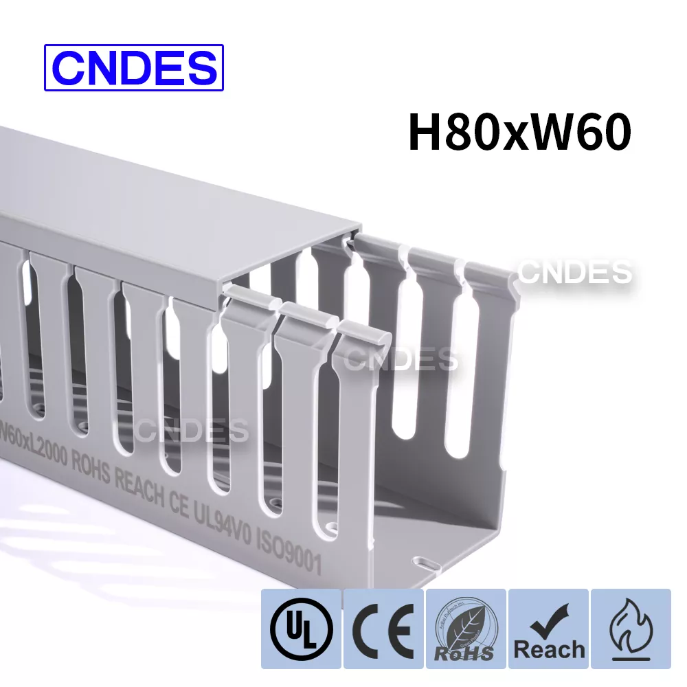 80×60 Наведени ПВЦ канал за ожичење са прорезима