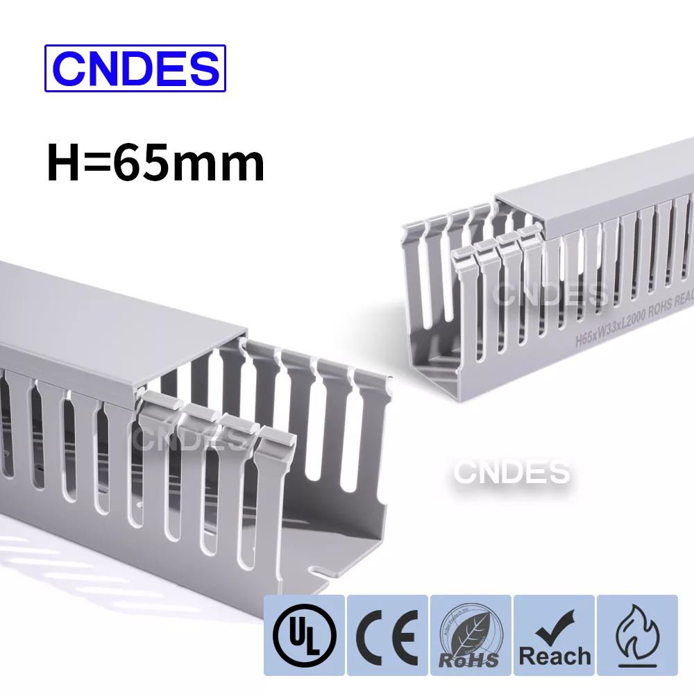 ПВЦ индустријски канал за ожичење са прорезима висине 65 мм